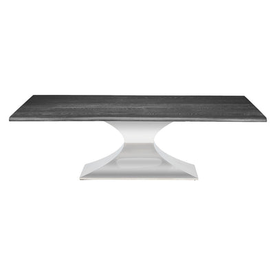 112" Eye-Catching Oxidized Gray Oak & Stainless Steel Conference Table