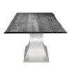 112" Eye-Catching Oxidized Gray Oak & Stainless Steel Conference Table