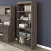 30" Bookcase with 5 Shelves in Gray Maple