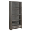 Taupe Bookcase with Storage Drawer