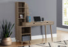 Art Deco Desk with Bookcase and Drawers in Dark Taupe