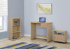 Minimalistic 3-Piece Set - Desk, Rolling Cabinet, and Bookcase in Maple