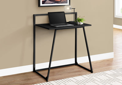 Simple Desk with Metal Frame in Black