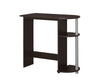 32" Modern Desk with Integrated Shelving in Cappuccino