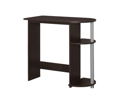 32" Modern Desk with Integrated Shelving in Cappuccino