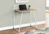 Simple Desk with Metal Frame in Natural Wood & White