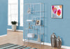 Modern Industrial Silver and Glass Bookcase