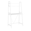 32" Modern A-Frame Desk with Overhead Storage in White