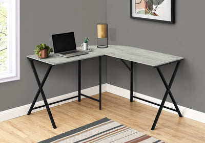Ergonomic Corner Desk in Gray