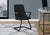 Stationary Black Office Chair Pair