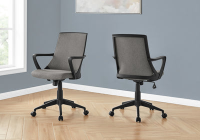 Gray Mesh Arched Back Rolling Office Chair