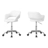 Low Keyhole Back Office Chair in White