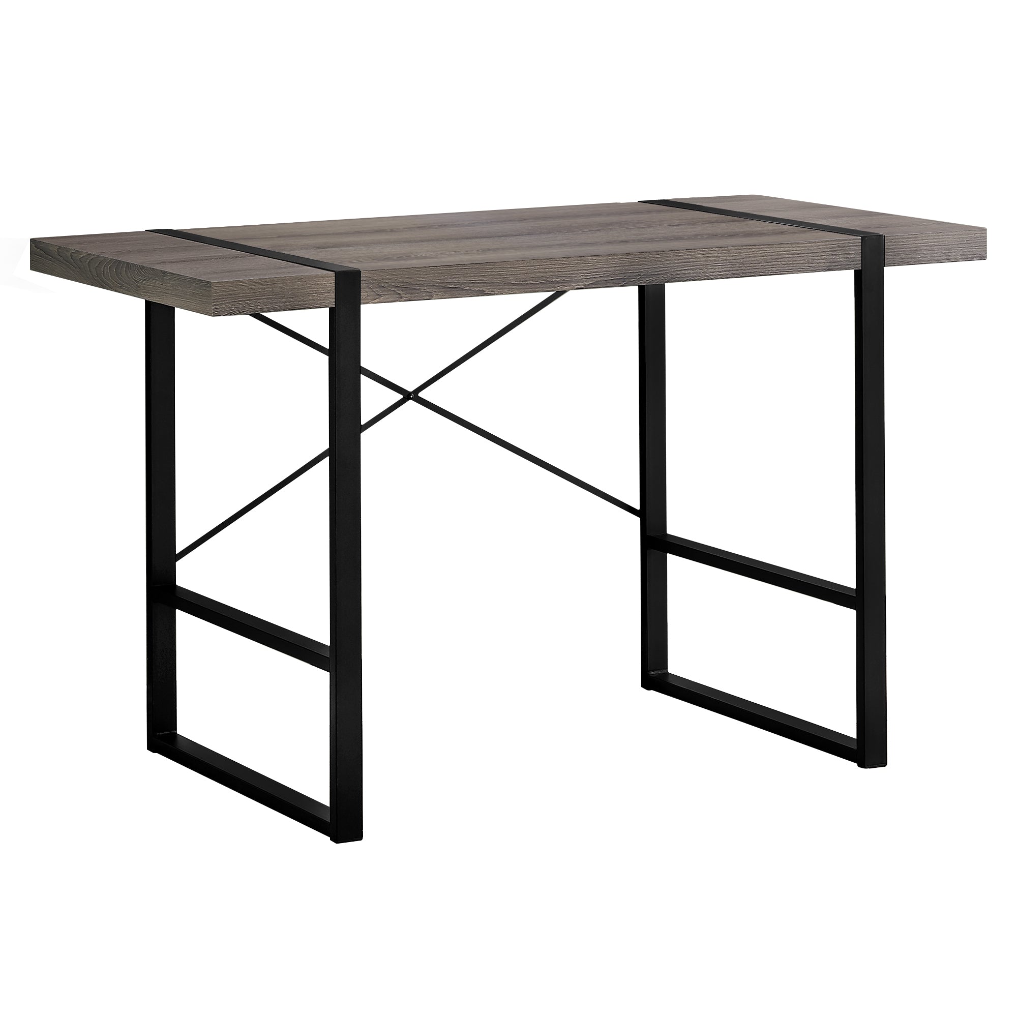 Boxcar Desk in Dark Taupe and Black