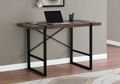 Boxcar Desk in Reclaimed Brown Wood and Black