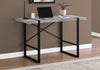 Boxcar Desk in Distressed Taupe Wood and Black