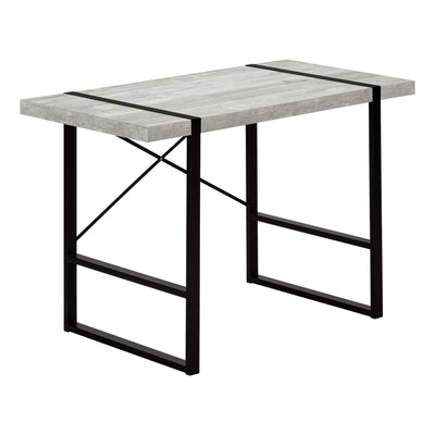 Boxcar Desk in Distressed Gray Wood and Black