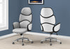 Executive Winged Office Chair in Glossy Gray