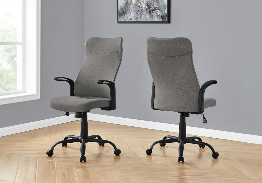 Gray and Black Modern Fabric Office Chair