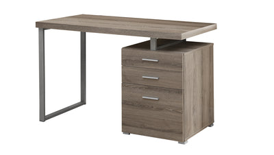 Reverisble 48" W Taupe Woodgrain Desk
