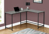 L-Shaped Basic Desk in Gray Stone