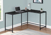L-Shaped Basic Desk in Black Marble Finish