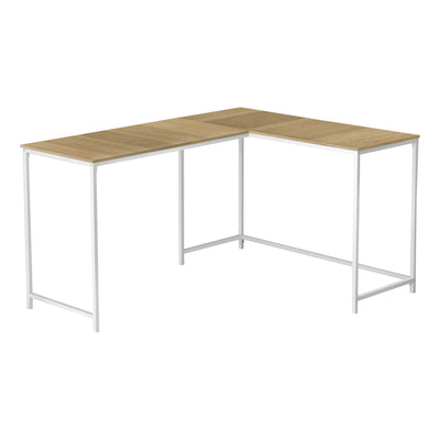 L-Shaped Basic Desk in Natural Finish