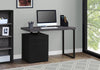 47" Reversible Gray Woodgrain Desk with Black Frame