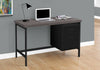 47" Desk in Gray & Black with File Cabinet