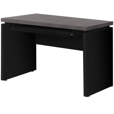 47" Gray & Black Desk with Sliding Keyboard Tray