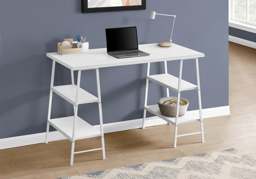 48" Sawhorse Desk in White