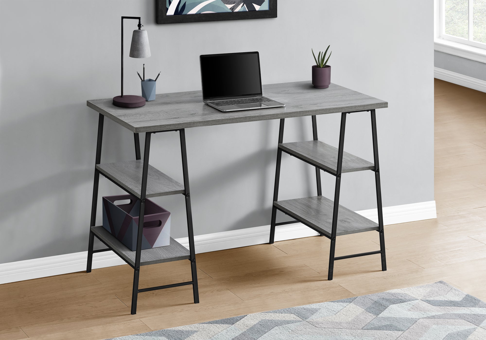 Sawhorse desk with drawers deals