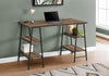 48" Sawhorse Desk in Brown Reclaimed Wood & Black