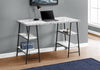 48" Sawhorse Desk in White Marble Finish & Black