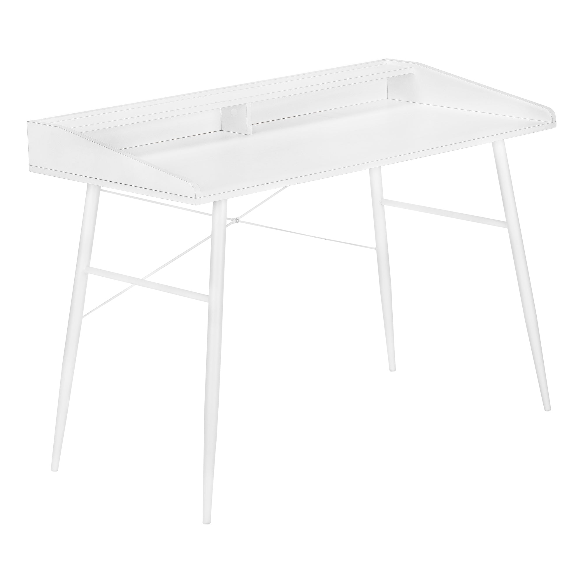 48" White Modern Secretary Desk
