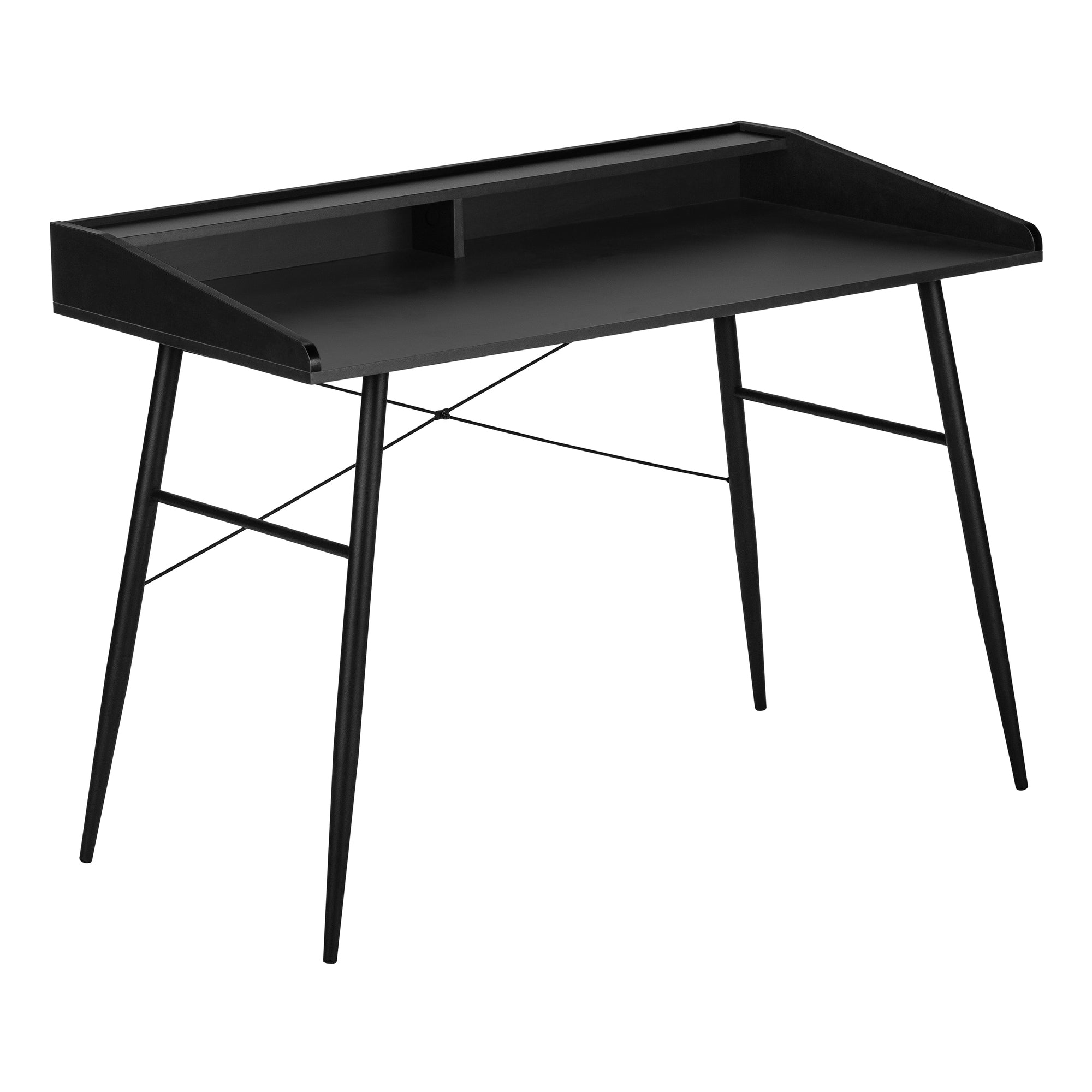 48" Black Modern Secretary Desk