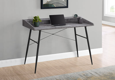 48" Gray Stone Modern Secretary Desk