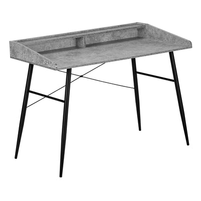 48" Gray Stone Modern Secretary Desk