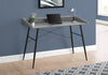 48" Gray Woodgrain Modern Secretary Desk