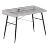 48" Gray Woodgrain Modern Secretary Desk