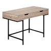 Geometric 2-Drawer Desk in Dark Taupe