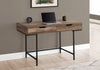 Geometric 2-Drawer Desk in Reclaimed Brown Wood