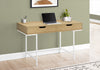 Geometric 2-Drawer Desk in Natural Wood
