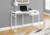 42" Ergonomic Desk with Drawer in White
