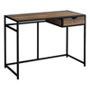 42" Ergonomic Desk with Drawer in Reclaimed Brown Wood