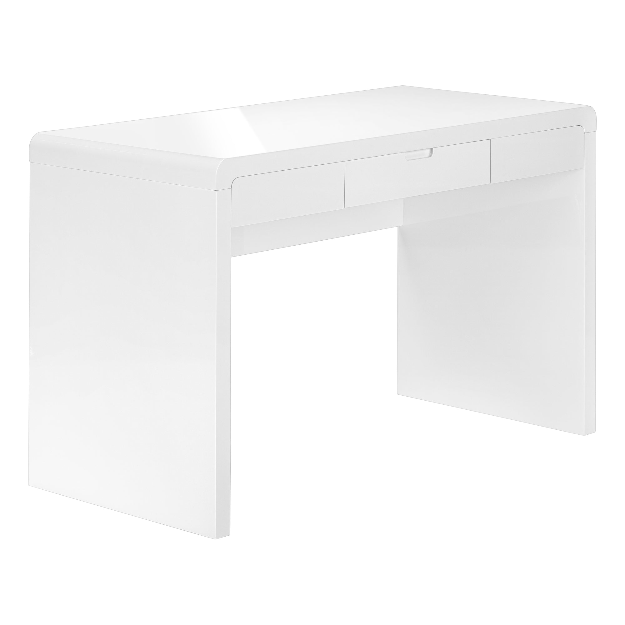 48" Retro Desk with Center Drawer in White
