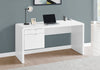 60" Retro Desk with 2 Reversible Drawers in White