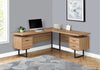 71" Driftwood L-Shaped Floating Desk