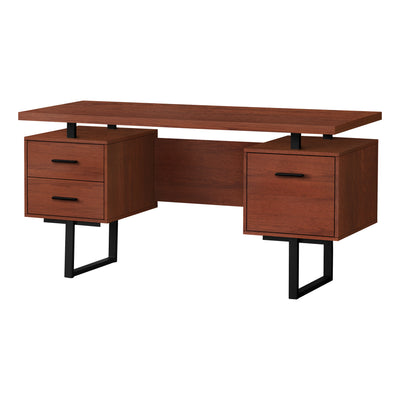 60" Cherry Floating Desk with 3 Drawers