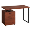 48" Reversible Desk with File Cabinet in Cherry