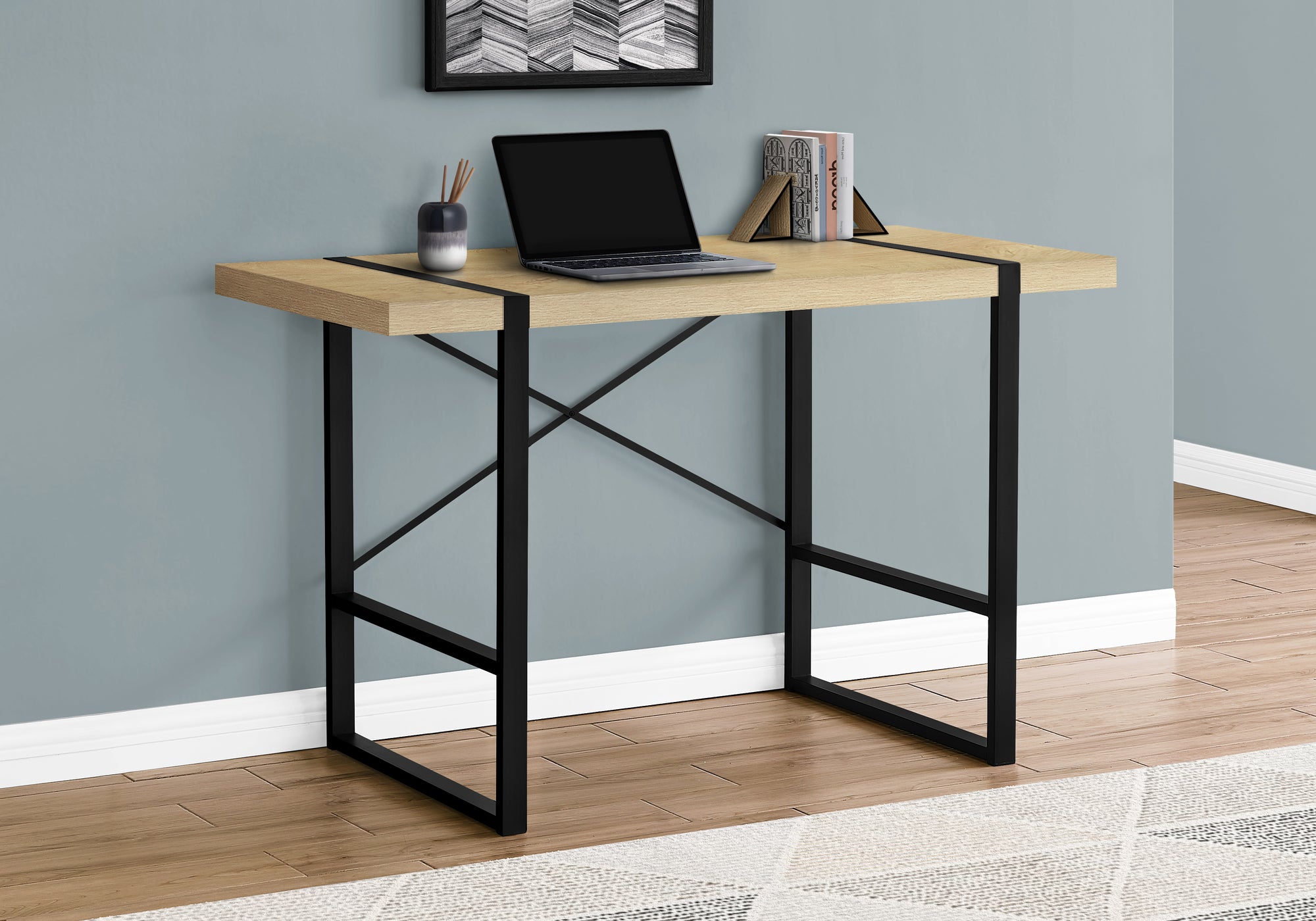 48" Simple X-Back Wagon Desk in Natural Wood